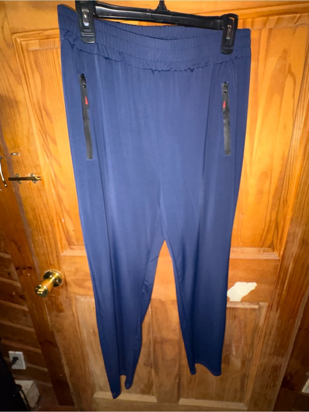 Women's Navy Performance Jogger Pants with Zip Pockets